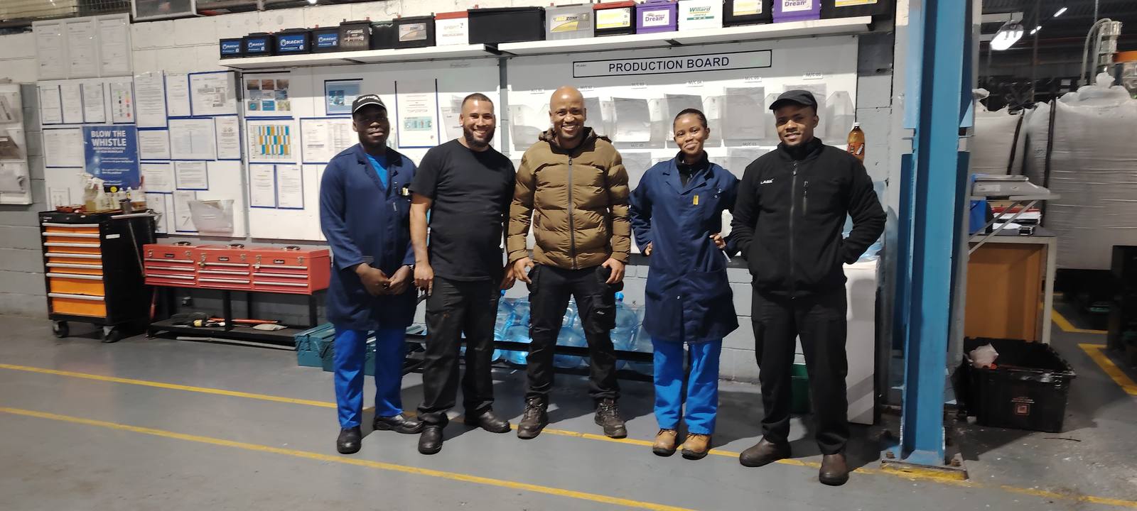 ASTC trainees in a manufacturing environment